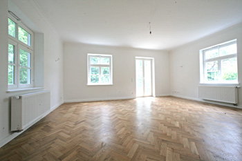 Obergeschoss. Nach der Sanierung. Musikzimmer im Anbau von 1965.