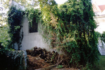 Ruine vom Garten her