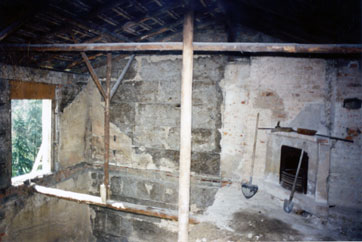 Remise während der Restaurierung