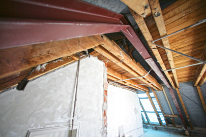 während der Sanierung