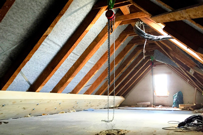 während der Sanierung