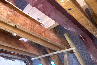 während der Sanierung